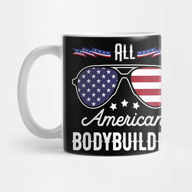 All American Bodybuilder 4th Of July Sunglasses by tobzz